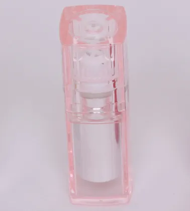Transparent plastic cosmetic bottles