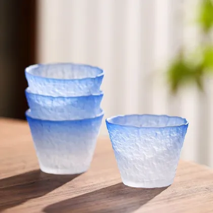 Japanese Sake Set: Glass Pot, Cups, and Drink Machine