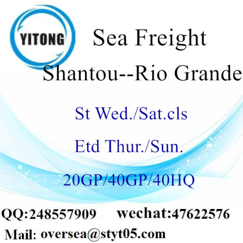 Shantou Port Zeevracht Verzending naar Rio Grande