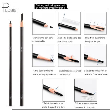 Waterproof Durable Plain Dark Brown Peelable Eyebrow Pencil