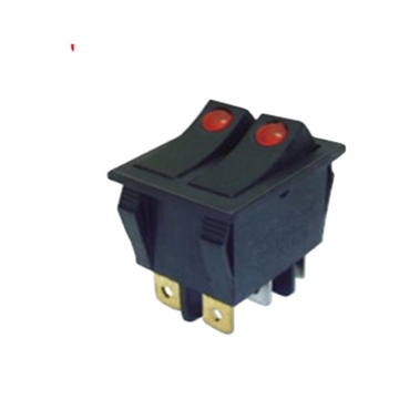 wholesale Safety Rocker Switch double buttons 6 pin kcd4-202/6P