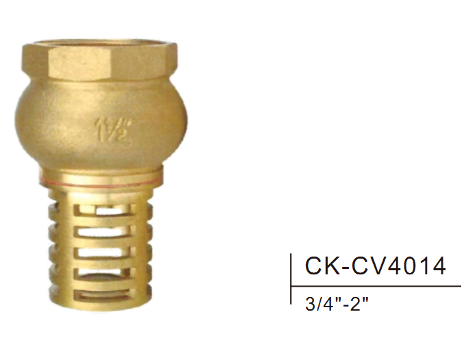 Válvula inferior de latão CK-CV4014 3/4 "-2"