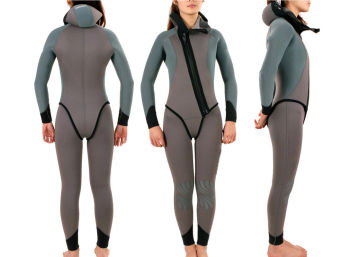 Waterproof Blue Color Scuba Diving Suits 3mm Women Long Sleeve, Womens Wetsuit