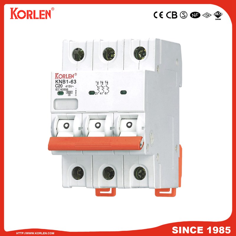 Miniature Circuit Breaker 4.5KA 63A 3P CE CB