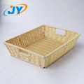 Washabale retangular de cesta de pão de vime plástico