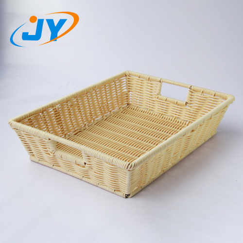 Washabale rectangular Plastic Rattan bread basket