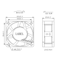 Gorąca sprzedaż korona AGF06025 DC Axial Cooling Fan