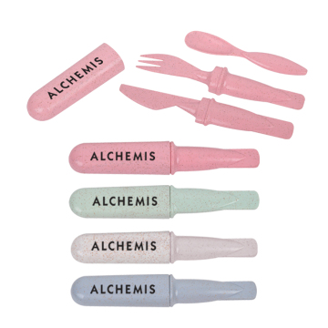 Wholesale Customizable Eco-Friendly Biodegradable Wheat Straw Utensil Set (Spoon, Fork, Knife)