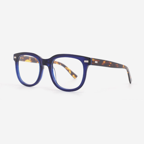 Bevelling Full-rim Square Acetate Men's Optical Frames