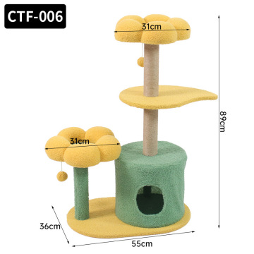 cat scratching post Cat Tree Tower Tall Wood and Sisal Manufactory
