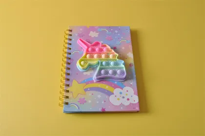 Wholesale Custom A5 Silicone Notebook Cover Spiral Pop Fidget Pop It Notebook
