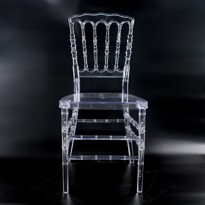 Black Transparent Resin Napoleon Chair for Weddings