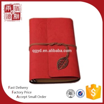 A5 leather cover kraft paper spiral notebook