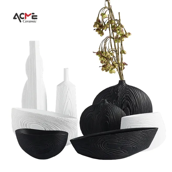 Wholesale Modern White Vases: Custom Design Flower Ceramic Decorations for Home