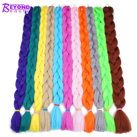 private label toyokalon braiding hair 82 inch mixed color african hair braiding Synthetic Hair Extensions pink silver black  Red