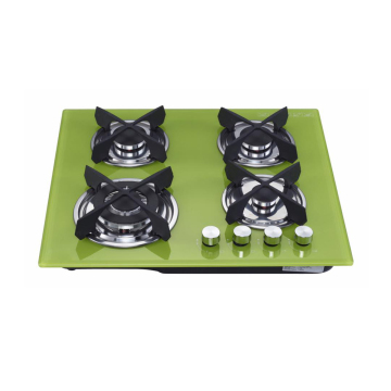 super thin Sabaf Burners Gas Hob  NG/LPG integrated exhaust system Glass Gas Hob Customize logo gas cooker 4 burner