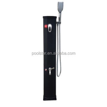 Portable Solar Heated Outdoor Shower with Faucet and Shower Head: Perfect for Poolside, Pool Spa, Beach, Camping and More - 18L Black Model
