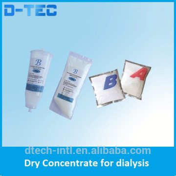 Dry concentrates for hemodialysis
