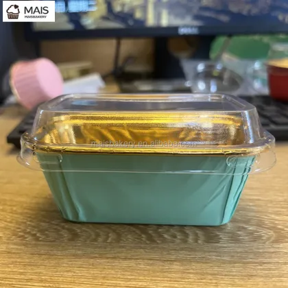 Premium Large Rectangle Paper Christmas Loaf Pan for Baked Goods | MaisBakery