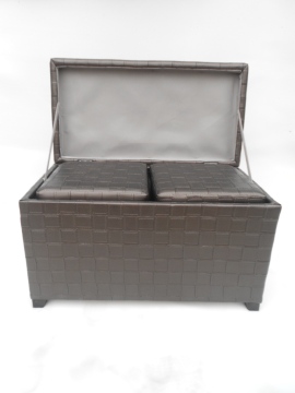 S/3  PU ( faux leather )  storage ottoman and bench