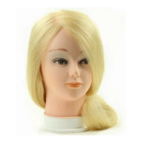XUCHANG HARMONY Hair Barber Doll Head for Training Hair 1 Piece Blonde Color 12" 16" 18" 100% Human Natural Chinese Female