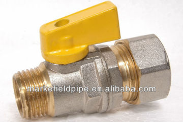 Male brass ball valve