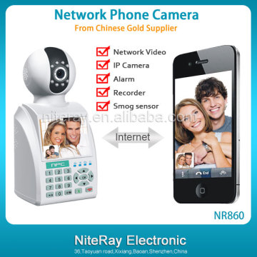 Wireless Smoke Detector IP Camera for Security Home