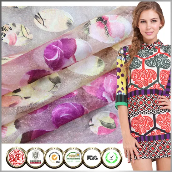 Shaoxing SGS Digital printing Stretch fabric knitted