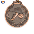 Custom Sports Football Ribbon Silver Medals