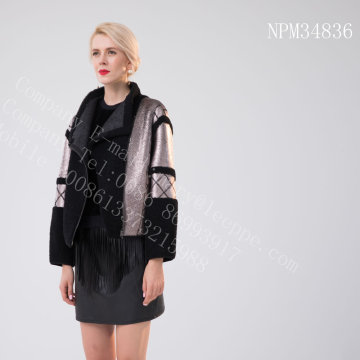 Wanita Pendek Sepanyol Merino Shearling Jacket