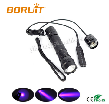 Newest Design 501b Purple Light UV Rechargeable led Flashlight 365nm uv Torch Light
