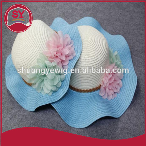 children school paper foldable straw hat for girl