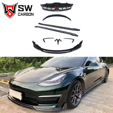 Kit carrosserie de style CM-ST de fibre de carbone pour Tesla Modèle 3