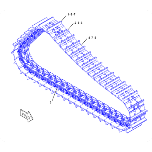 Bulldozer D10 track assembly 380-5940/3805940