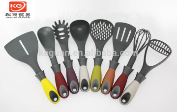 KN-1672 High quality nylon cooking tool set in utensil set potato masher/ press with soft TPR handle