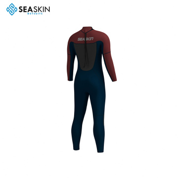 Seaskin 3mm de mergulho profundo masculino de toda a roupa de mergulho de mergulho corporal