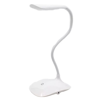 White Swan: Adjustable Brightness Large Capacity Battery USB Charging Silicone Material Soft Light Desk Lamp