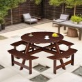 Outdoor 8 Person Picnic Table
