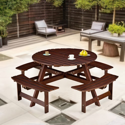 Round Picnic Table Outdoor 8 Person Picnic Table Factory