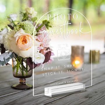 Clear Arched Acrylic Sign with Stand