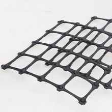 PP biaxial plastic geogrid 30KN pavement reinforcement