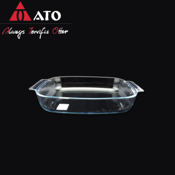 ATO rectangle oven plate household fruit glass plate