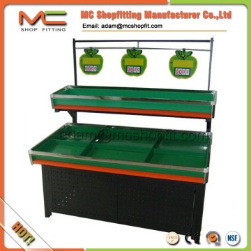 Customized supermarke acrylic Adjustable Fruit and Vegetable Racks