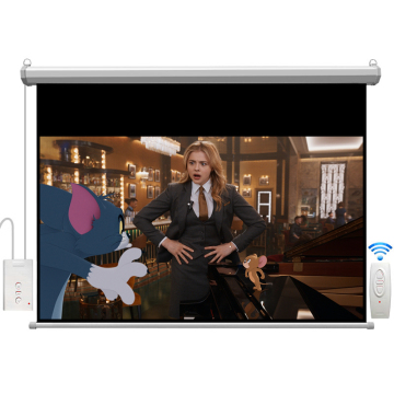 Portable 16:9 60inch Electric Motorized Projector Screen 3D HD 4K Anti-Light Curtain for Home, Office, and Outdoor