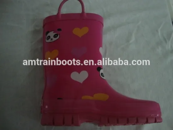 New cute design kids rubber rain boots