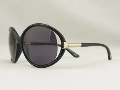Black Tom Ford Womens Sunglasses For Oval / Round / Long Face Sandrine Tf124 01a 60mm Lens