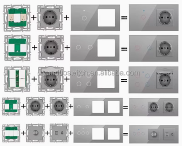 110-250 Volt Tuya WiFi Interruttore a parete intelligente per l'illuminazione per ufficio fai da te