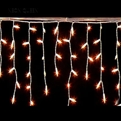 Snowing Icicle Lights: Christmas Lights Icicle Outdoor Holiday Decoration