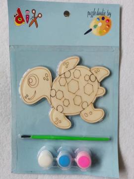 paint your own wooden tortoise puzzle set