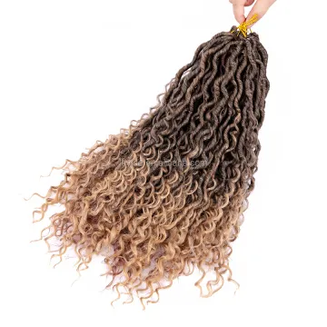 AliLeader Synthetic New River Faux Locs Crochet Hair With Curly Ends River Curls Locs Mermaid Locs Crochet Hair Extensions